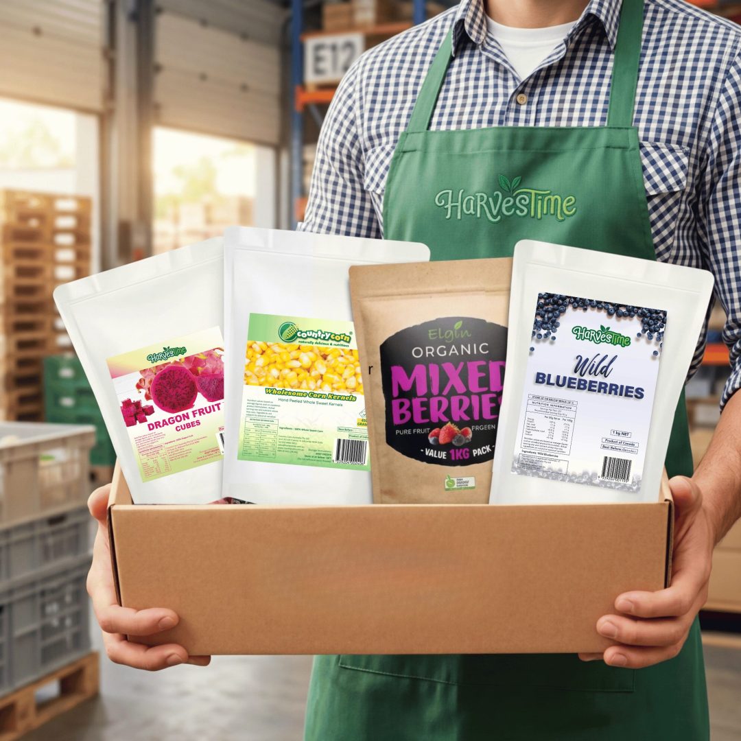 A Harvestime wholesale produce selection prepared for delivery