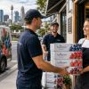 Harvestime team delivering premium frozen berries to a Sydney business